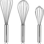 3-Pack Stainless Steel Whisk Set, Kitchen Utensils for Cooking